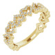 Yellow Gold Ring 14 Karat 0.33 Carat Diamond Stackable Heart Ring