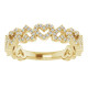 Yellow Gold Ring 14 Karat 0.33 Carat Diamond Stackable Heart Ring