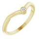 14 Karat Yellow Gold .03 Carat  Diamond Stackable Ring