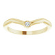 14 Karat Yellow Gold .03 Carat  Diamond Stackable Ring
