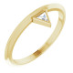 14 Karat Yellow Gold .06 CT Diamond Stackable Ring