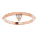 14 Karat Rose Gold .06 CT Diamond Stackable Ring