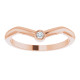 14 Karat Rose Gold .03 Carat  Diamond Stackable Ring