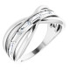 Sterling Silver 1 0.16 Carat Diamond Negative Space Ring