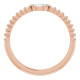 14 Karat Rose Gold 0.25 CDiamond Stackable Ring | AfricaGems