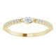 14 Karat Yellow Gold 0.25 CDiamond Stackable Ring | AfricaGems