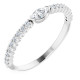 Platinum 0.25 CDiamond Stackable Ring | AfricaGems