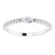 Platinum 0.25 CDiamond Stackable Ring | AfricaGems