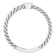 Sterling Silver 0.16 Carat Diamond Bezel Set Rope Ring