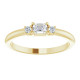 14 Karat Yellow Gold 0.33 Carat Diamond Stacklable Ring