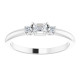 Platinum 0.33 Carat Diamond Stacklable Ring