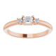 14 Karat Rose Gold 0.33 Carat Diamond Stacklable Ring