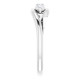 Sterling Silver 0.25 Carat Diamond 3 Stone Bypass Ring