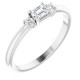 14 Karat White Gold 0.33 Carat Diamond Stacklable Ring