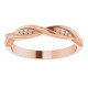 14 Karat Rose Gold .02 Carat Diamond Stackable isted Ring