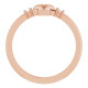 Rose Gold 14 Karat .06 Carat Diamond Seashell Ring