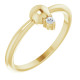 14 Karat Yellow Gold .03 Carat Diamond Stackable Bead Ring