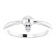 Platinum .03 Carat Diamond Stackable Bead Ring