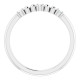 Platinum 0.10 Carat Diamond Bead Ring