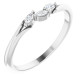 14 Karat White Gold 0.10 Carat Natural Diamond Ring