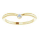 14 Karat Yellow Gold .06 Carat Diamond Stackable V Ring