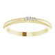 14 Karat Yellow Gold .05 Carat Diamond Graduated Stackable Ring