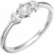 Sterling Silver 0.17 Carat Natural Rose Cut Diamond Stackable Ring