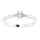 Sterling Silver .08 Carat Natural Diamond Stackable Ring