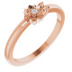 14 Karat Rose Gold .015 Carat Diamond Flower Ring Size 5