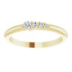 14 Karat Yellow Gold 0.10 Carat Natural Diamond Graduated Stackable Ring