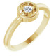 14 Karat Yellow Gold 0.10 Carat Natural Diamond Ring