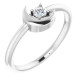 14 Karat White Gold 0.10 Carat Natural Diamond Celestial Ring