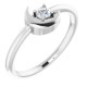 Sterling Silver 0.10 CT Natural Diamond Celestial Ring