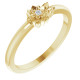 14 Karat Yellow Gold .015 Carat Diamond Flower Ring Size 7