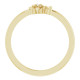 14 Karat Yellow Gold .015 Carat Diamond Flower Ring Size 7