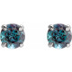 14 Karat White Gold Lab Grown Alexandrite Earrings