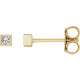 14 Karat Yellow Gold .07 Carat Natural Diamond Bezel Set Earrings