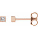 14 Karat Rose Gold .07 Carat Natural Diamond Bezel Set Earrings
