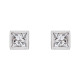 Platinum .07 Carat Natural Diamond Bezel Set Earrings