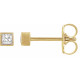 14 Karat Yellow Gold 0.60 Carat Natural Diamond Bezel Set Earrings