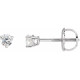 Sterling Silver 0.33 Carat Natural Diamond Threaded Post Earrings