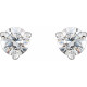 14 Karat White Gold 0.13 Carat Natural Diamond Threaded Post Earrings