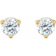 14 Karat Yellow Gold 0.13 Carat Natural Diamond Threaded Post Earrings