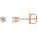14 Karat Rose Gold .03 Carat Natural Diamond Threaded Post Earrings