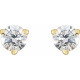 14 Karat Yellow Gold 0.25 Carat Natural Diamond Friction Post Earrings