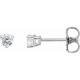 14 Karat White Gold 0.25 Carat Natural Diamond Friction Post Earrings