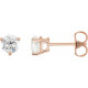 14 Karat Rose Gold 0.75 Carat Natural Diamond Friction Post Earrings