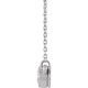 14K White 0.33 Carat Natural Diamond Solitaire 18 inch Necklace