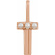 14 Karat Rose Gold Cultured White Pearl Initial T Charm