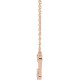 14 Karat Rose Gold 0.10 Carat Diamond Aquarius 16 inch Necklace